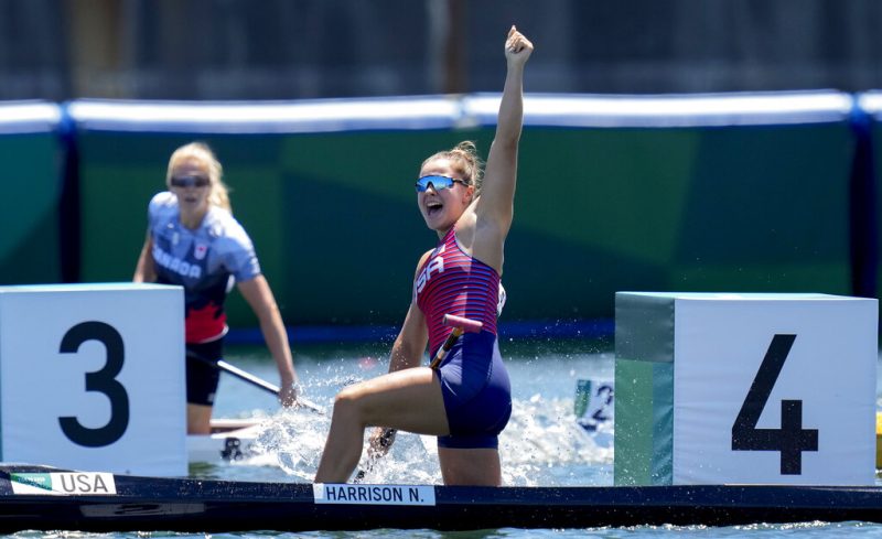 American teen Harrison wins first Olympic women's canoe 200